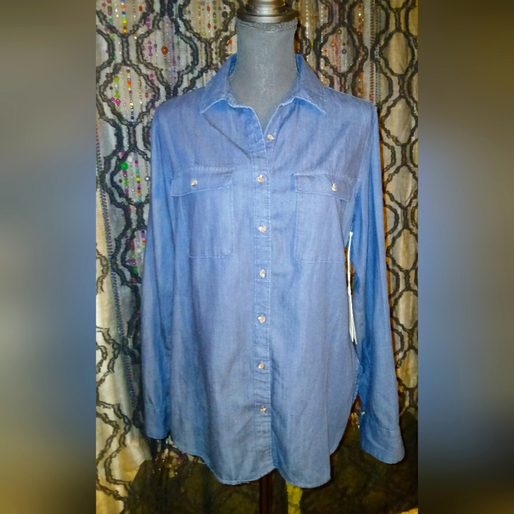 A New Day Button Up Long Sleeve (Color With Tags Is Correct) NWT